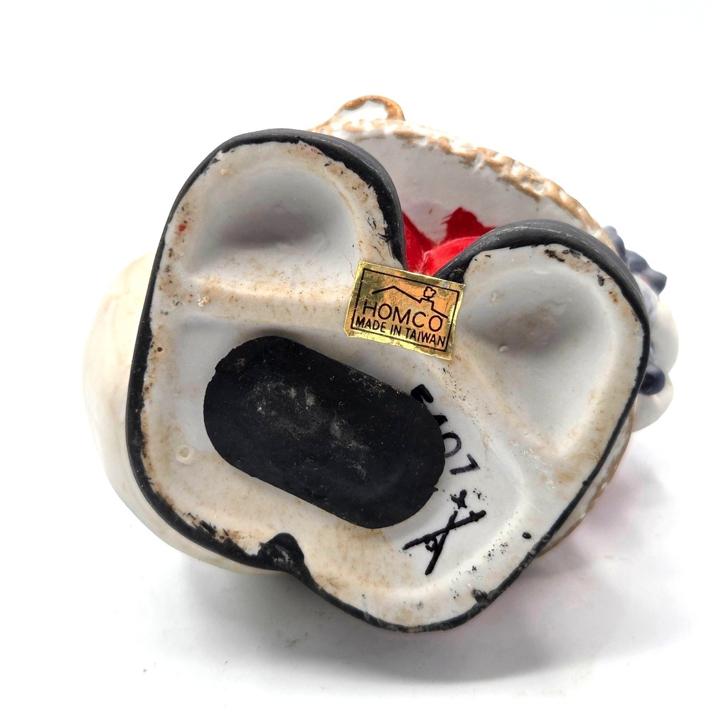 Vintage Santa Claus 6.5" Ceramic Bank Teddy Bear Christmas Homco - Picture 7 of 7